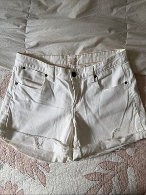 j. crew White Denim Women's Shorts